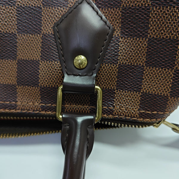 SPEEDY 25 Damier Ebene Coated Canvas Brown