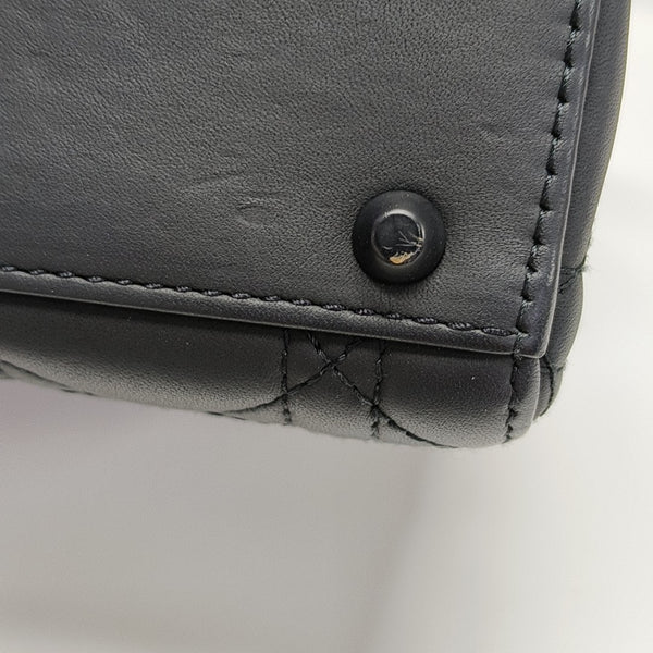 Lady Dior Mini Cannage Calfskin Black