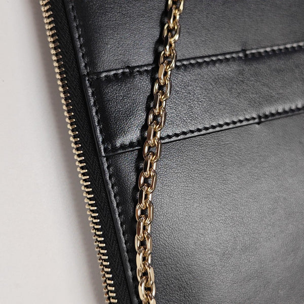 Calfskin Top Handle Bag Black