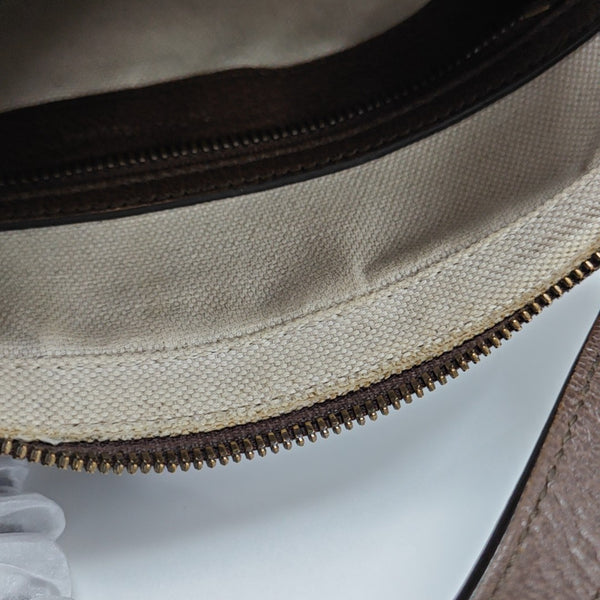 Ophidia Small Monogram Coated Canvas Beige