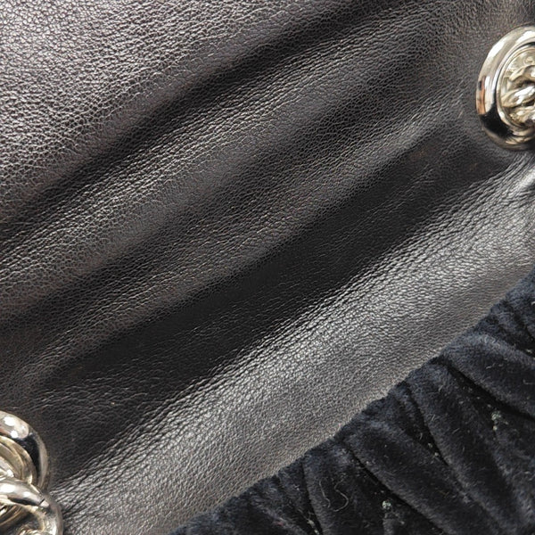 Matelassé Quilted Velvet Black