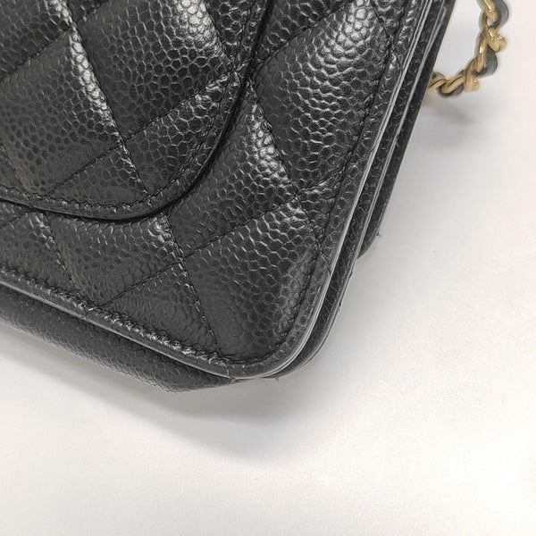 WOC Quilted Grained Calfskin Black