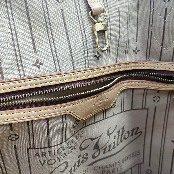NEVERFULL GM Monogram Coated Canvas Brown