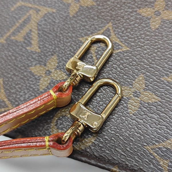 SAC PLAT Mini Monogram Coated Canvas Brown
