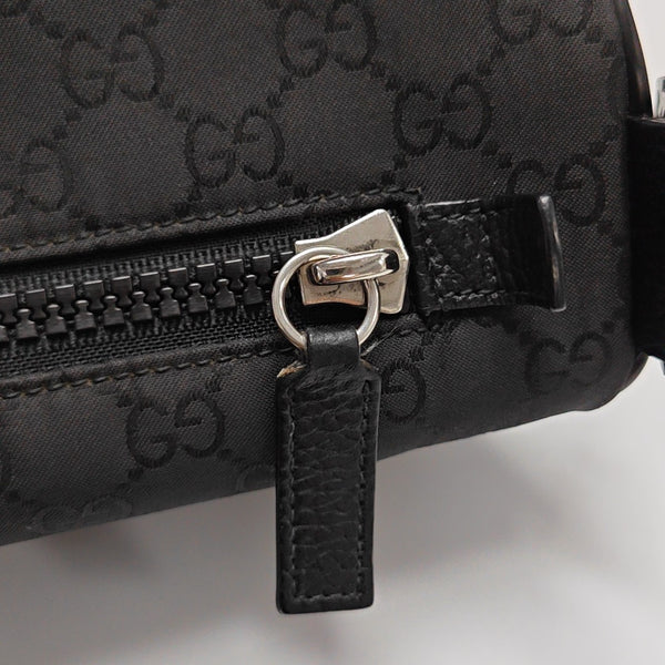 Monogram Fabric Belt Bag Black