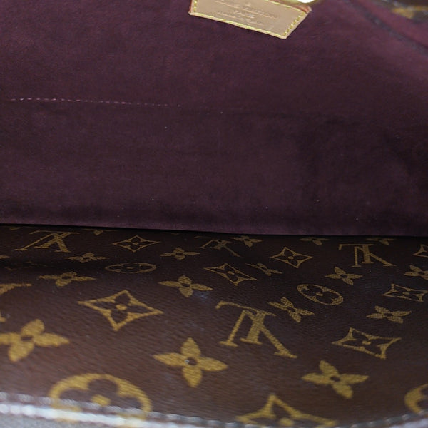 MONTAIGNE MM Monogram Coated Canvas Brown