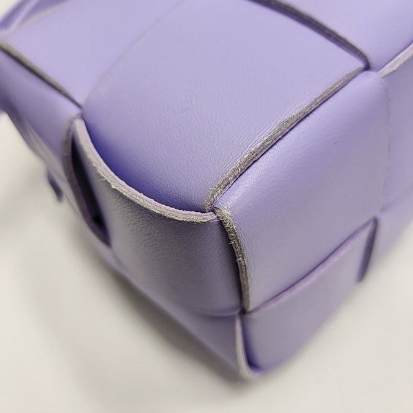 Authenticated pre-owned Intrecciato Small Lambskin Purple - Top Handle Bag at Looply