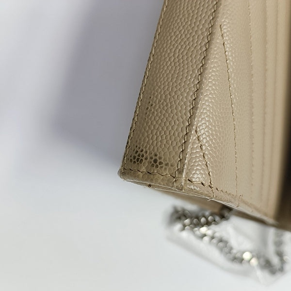 MONOGRAM Medium Chevron Calfskin Beige