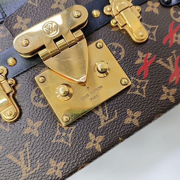 PETITE MALLE Monogram Coated Canvas Brown