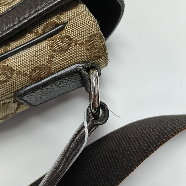 Monogram Canvas Shoulder Bag Brown