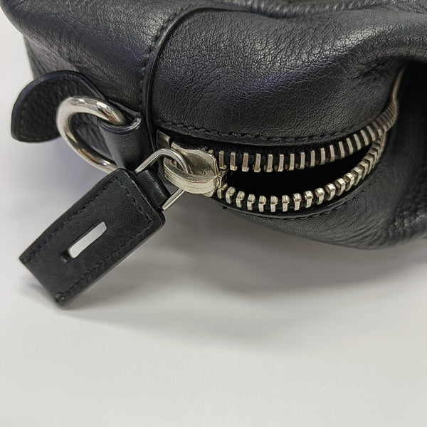 Calfskin Top Handle Bag Black