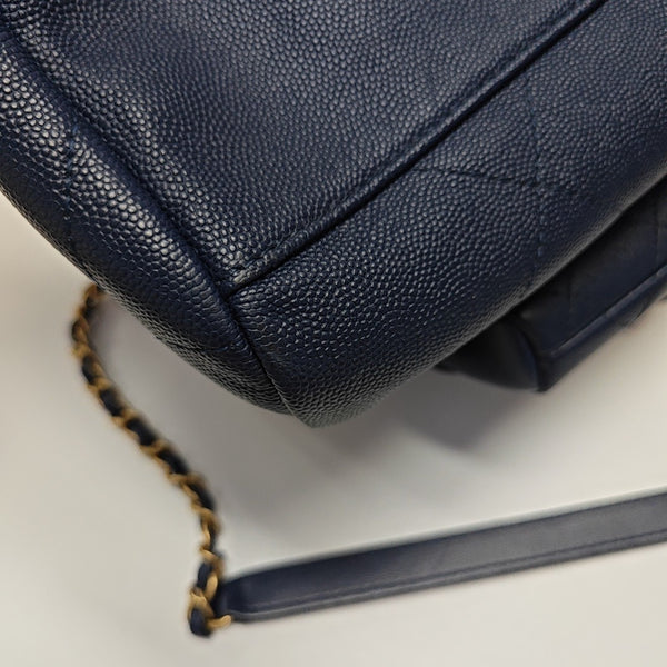 IN THE LOOP Quilted Grained Calfskin Blue