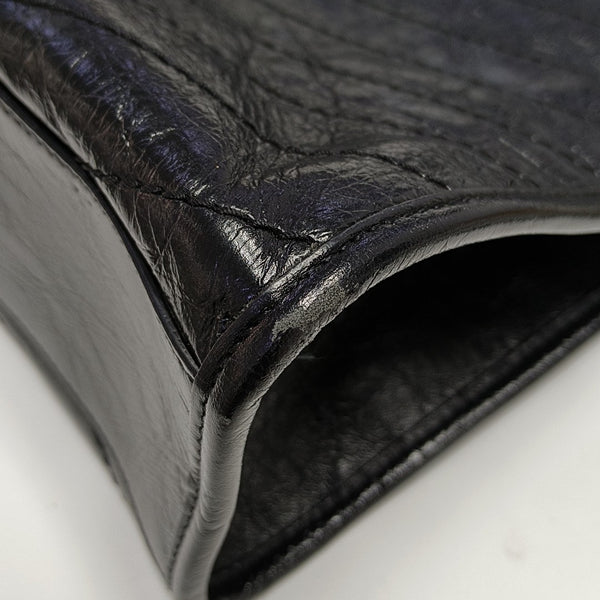 NIKI Medium Chevron Calfskin Black