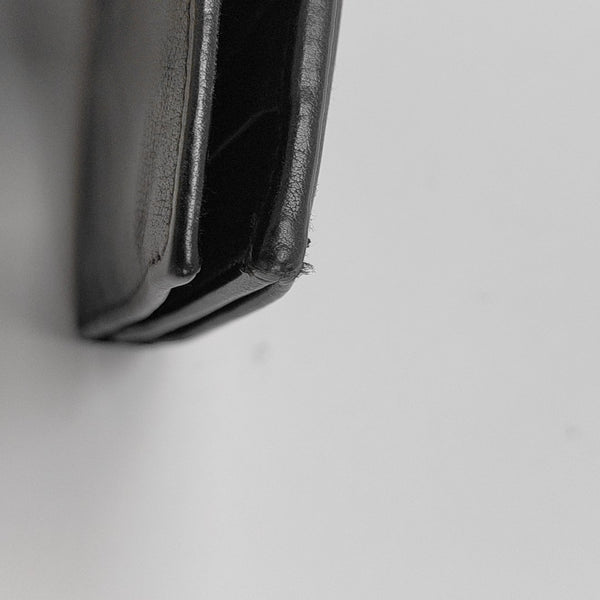 Gancio Calfskin Black Wallet