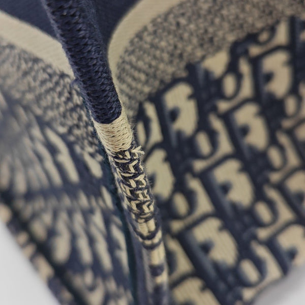 Book Tote Medium Oblique Canvas Blue