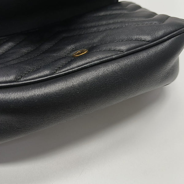 GG Marmont Mini Quilted Calfskin Black