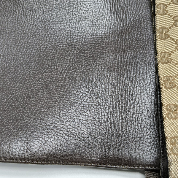 Monogram Canvas Shoulder Bag Brown