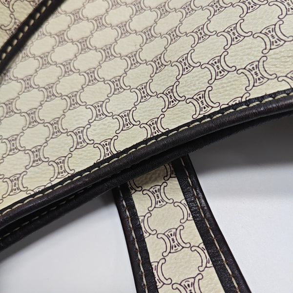 Coated Canvas Shoulder Bag White