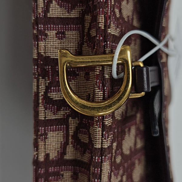 Saddle Mini Oblique Canvas Red