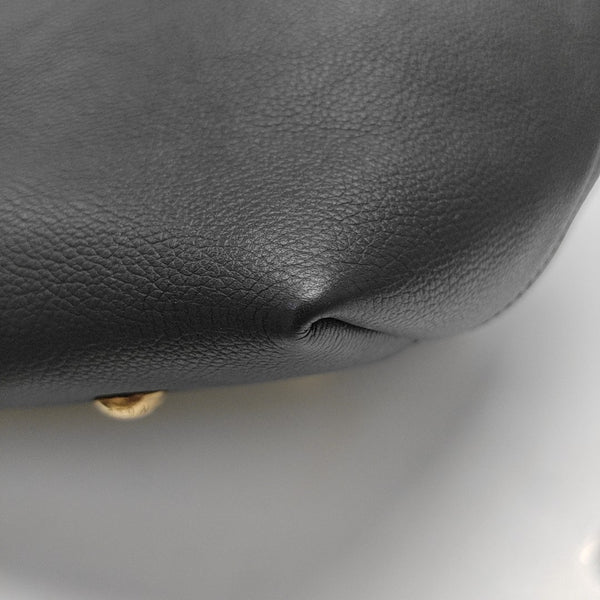 LOW KEY HOBO MM Monogram Calfskin Black