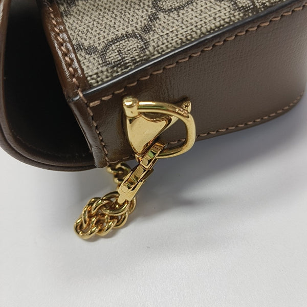 Horsebit 1955 Mini Monogram Coated Canvas Beige