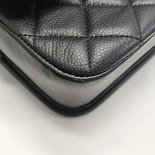 Quilted Calfskin Shoulder Bag Black