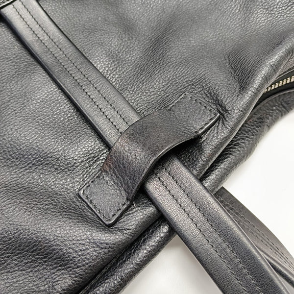 Calfskin Top Handle Bag Black