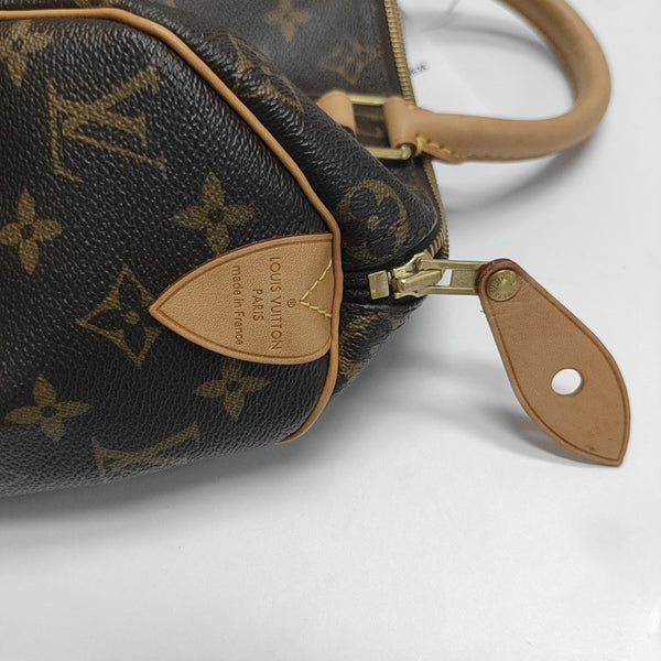 SPEEDY 25 Monogram Coated Canvas Brown