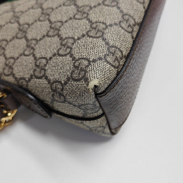 Ophidia Small Monogram Lona Revestida Beige