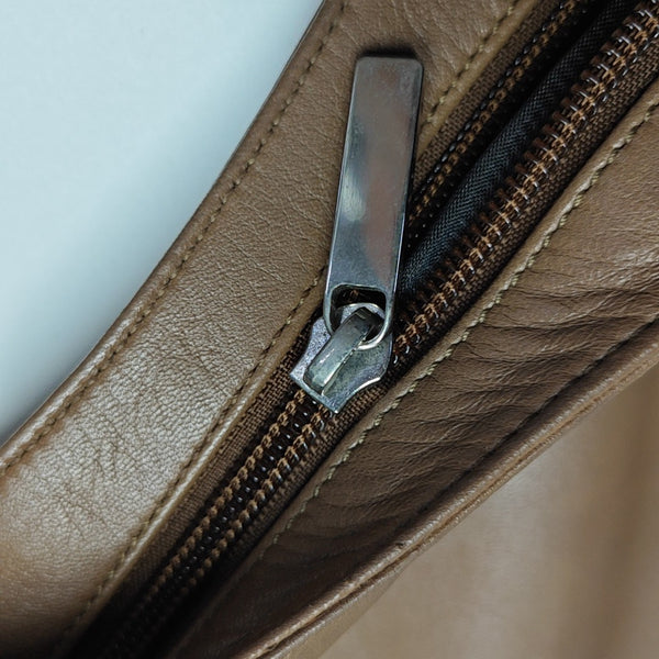 Calfskin Shoulder Bag Brown