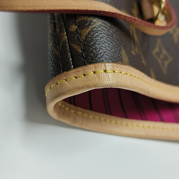 NEVERFULL MM Monogram Coated Canvas Brown