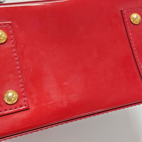 ALMA BB Monogram Patent Leather Red