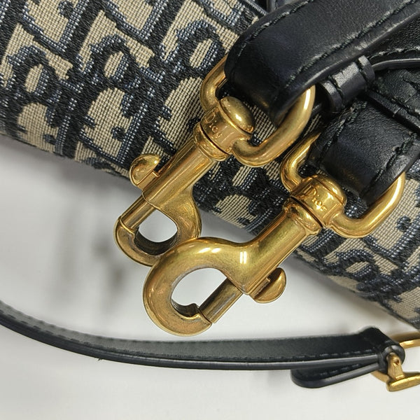 Saddle Mini Oblique Canvas Blue