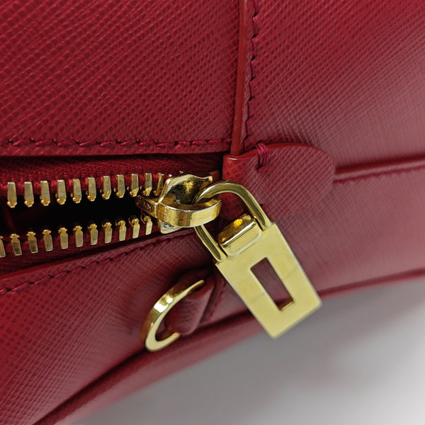 Saffiano Calfskin Shoulder Bag Red