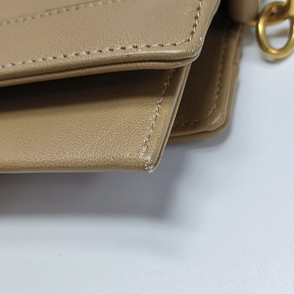 Lambskin Tote Bag Medium Brown