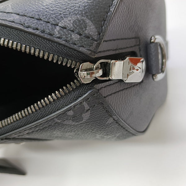 KEEPALL 25 Monogram Coated Canvas Black