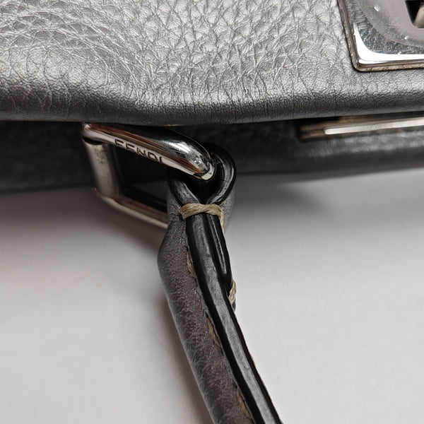 Peekaboo Medium Calfskin Silver