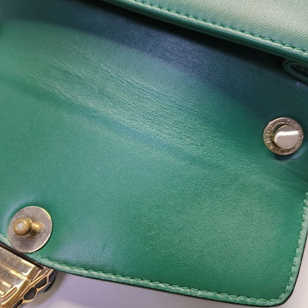 SERPENTI FOREVER Small Stingray Leather Green