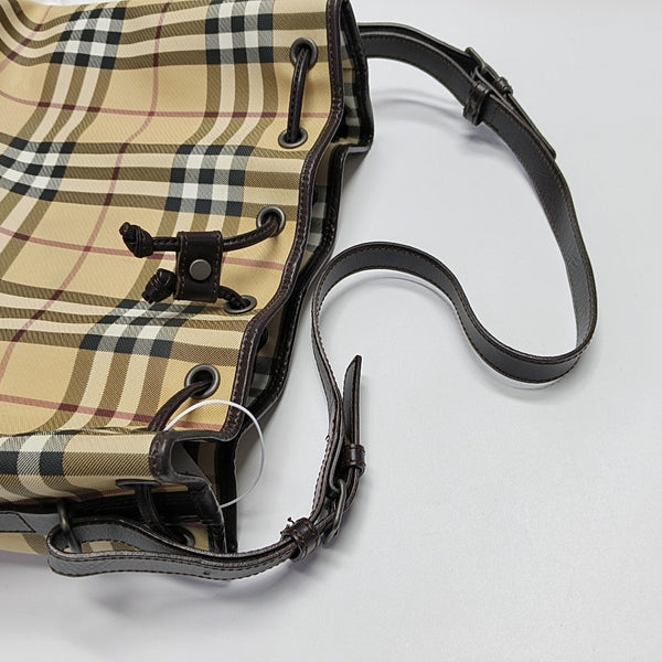 Coated Canvas Bucket Bag Beige