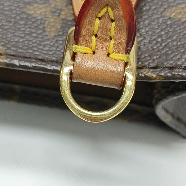 SAC PLAT Mini Monogram Coated Canvas Brown