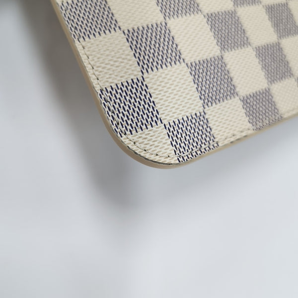 NEVERFULL MM Damier Azur Coated Canvas Beige