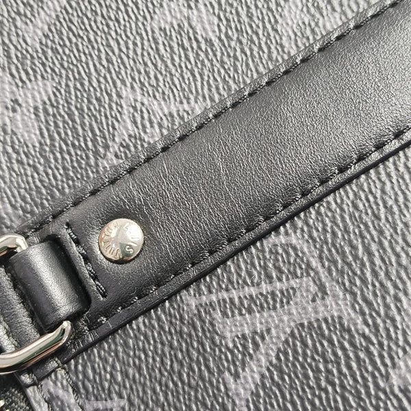 KEEPALL Monogram Coated Canvas Black