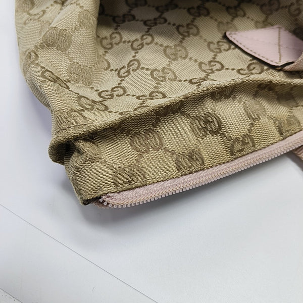 Monogram Canvas Tote Bag Beige