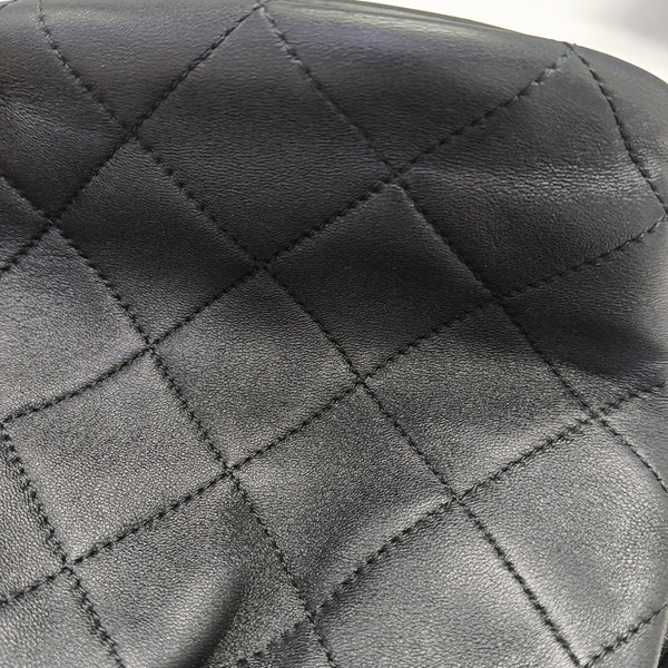 DRAWSTRING Quilted Lambskin Black
