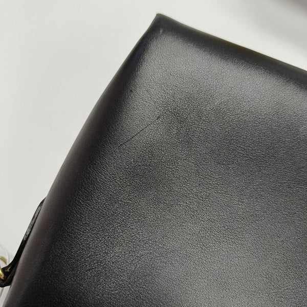 Leather Shoulder Bag Black