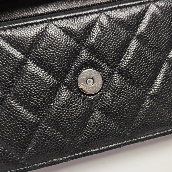 WOC Quilted Grained Calfskin Black