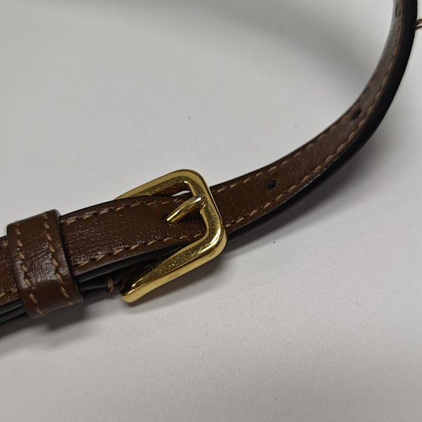 Horsebit 1955 Small Coated Canvas Beige