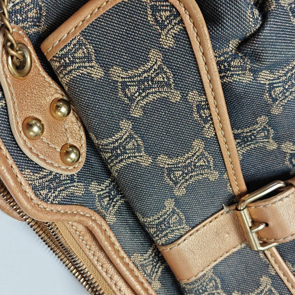 Canvas Top Handle Bag Blue