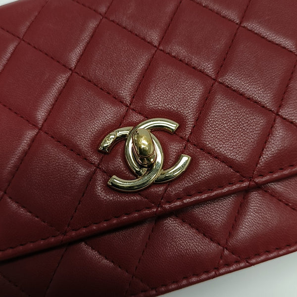 WOC Quilted Lambskin Red