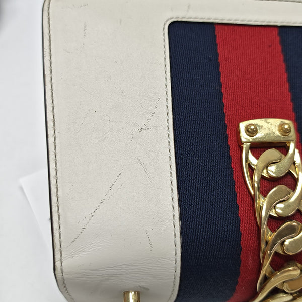Sylvie Mini Calfskin White